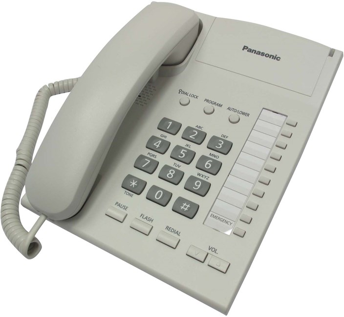 Телефон проводной Panasonik KX-TS2382RUW (для АТС) в Благовещенске
