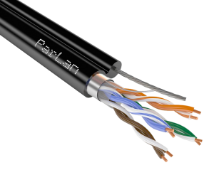 Кабель F/UTP4 Cat5e PVC/PEtr 4x2x0, 52 ParLan внеш. трос в Благовещенске