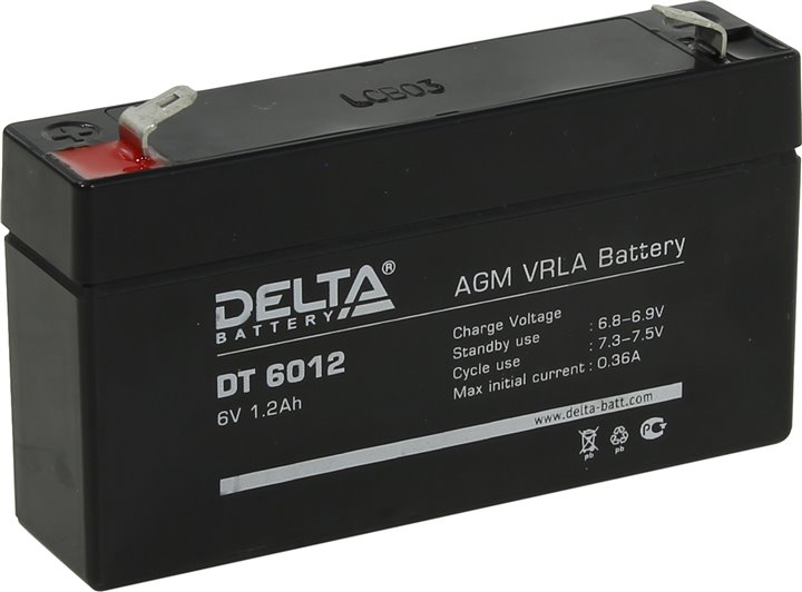 Аккумулятор Delta DT 6012 (1, 2 А/ч 6V) в Благовещенске